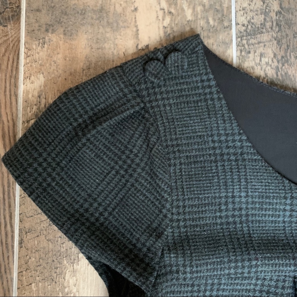 Gap Gray Plaid Wool Shift Dress - Picture 8 of 8